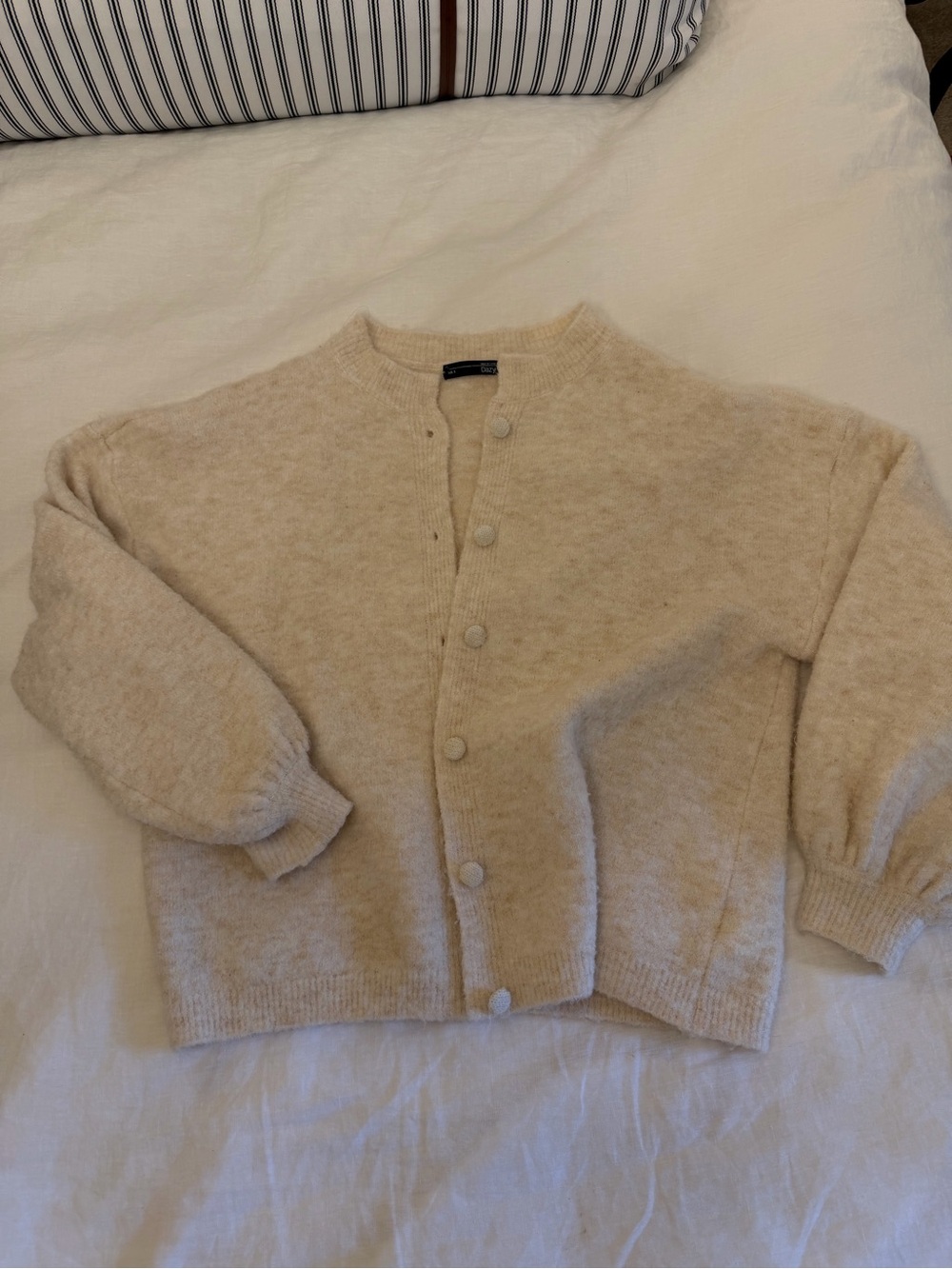 Women’s Cream Button-Front Cardigan Jacket